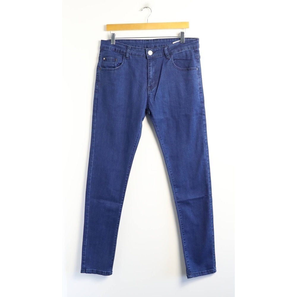 NWT Shadez high rise skinny jeans blue dark wash womens denim size 34 stretch